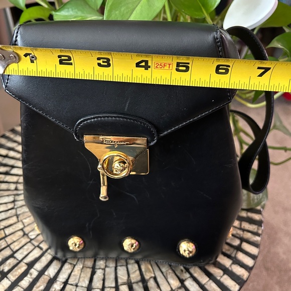 Salvatore Ferragamo BLACK LEATHER Backpack. Rare Shoe Charm on Inside Zipper.HP - Picture 8 of 16